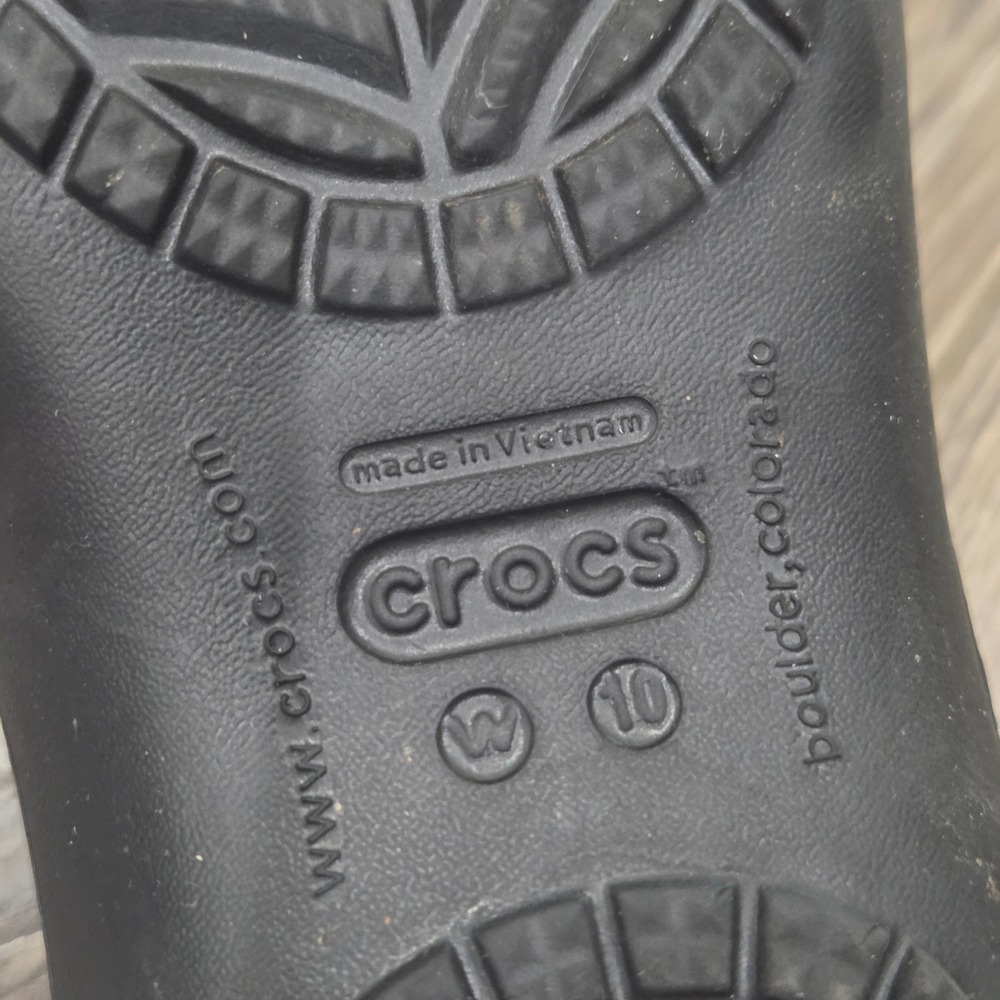 Crocs Kadee Ballet Flats Women's 10 Black Croslite Slip On Casual Comfort Shoes - Picture 8 of 8